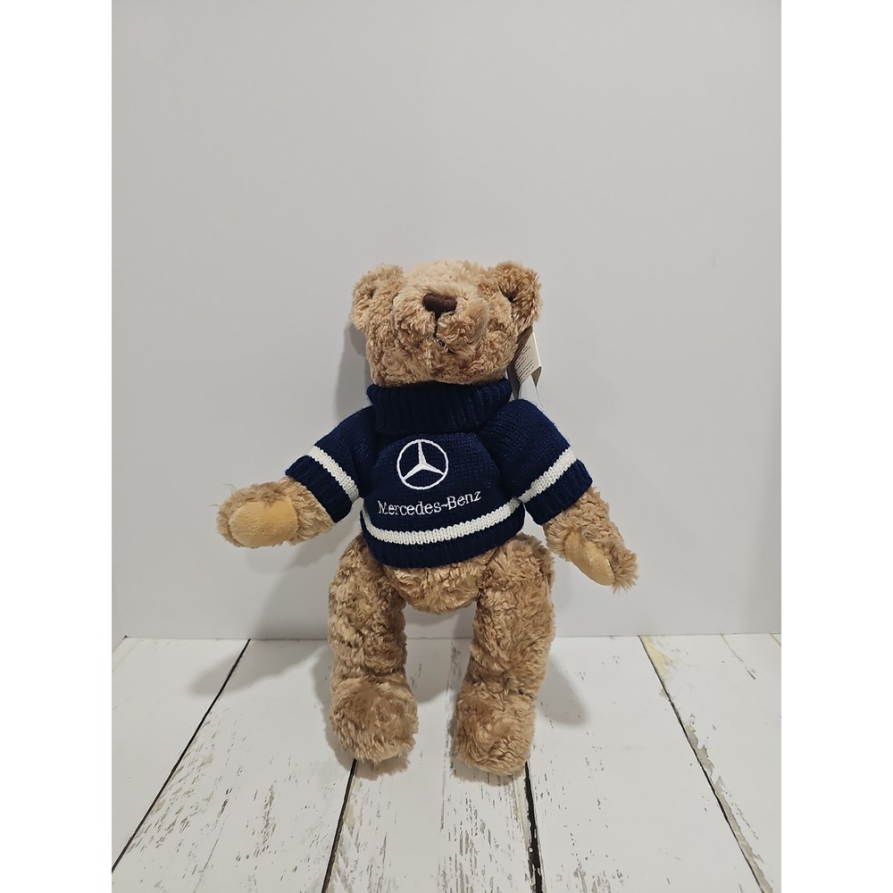 2002 Herrington Teddy Bear Mercedes Benz With Blue Sweater 10 "Tall